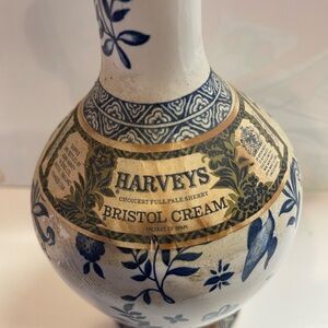 Harvey’s Bristol Cream. Blue Cobalt. Left label on. Can be cleaned up or removed